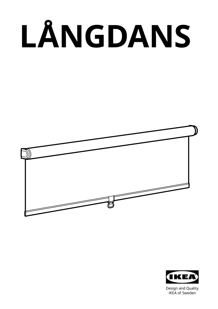 Assembly instructions for IKEA Langdans roller blind gray | Page 1 - IKEA LÅNGDANS roller blind 204.672.19