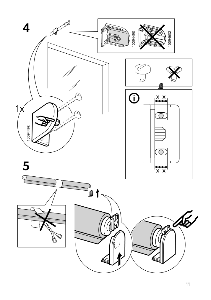 Assembly instructions for IKEA Langdans roller blind gray | Page 11 - IKEA LÅNGDANS roller blind 204.672.19