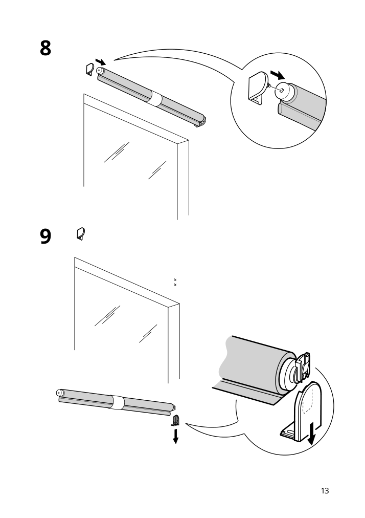 Assembly instructions for IKEA Langdans roller blind gray | Page 13 - IKEA LÅNGDANS roller blind 204.672.19