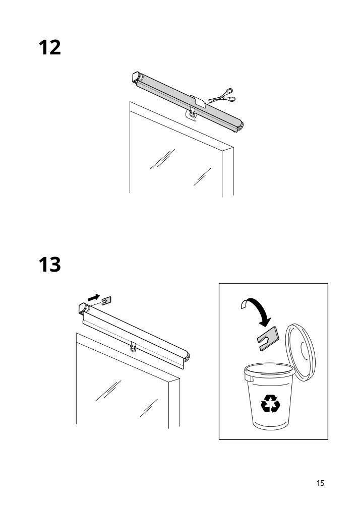 Assembly instructions for IKEA Langdans roller blind gray | Page 15 - IKEA LÅNGDANS roller blind 204.672.19