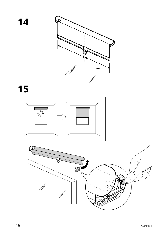 Assembly instructions for IKEA Langdans roller blind gray | Page 16 - IKEA LÅNGDANS roller blind 204.672.19