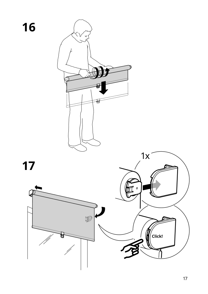 Assembly instructions for IKEA Langdans roller blind gray | Page 17 - IKEA LÅNGDANS roller blind 204.672.19