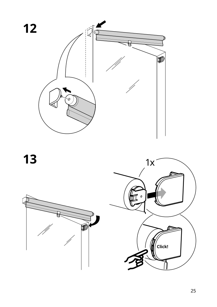 Assembly instructions for IKEA Langdans roller blind gray | Page 25 - IKEA LÅNGDANS roller blind 204.672.19