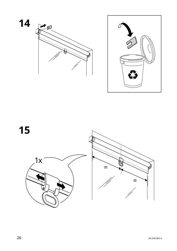 Assembly instructions for IKEA Langdans roller blind gray | Page 26 - IKEA LÅNGDANS roller blind 204.672.19