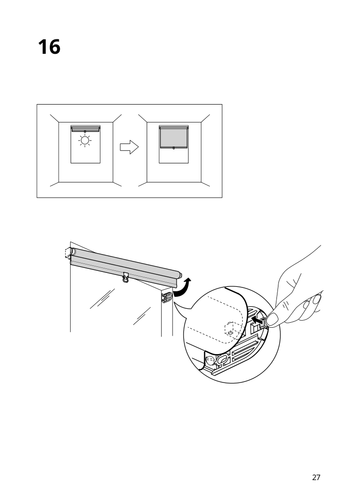 Assembly instructions for IKEA Langdans roller blind gray | Page 27 - IKEA LÅNGDANS roller blind 204.672.19