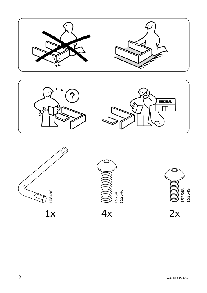 Assembly instructions for IKEA Langfjaell pair of armrests black | Page 2 - IKEA LÅNGFJÄLL conference chair with armrests 191.778.57