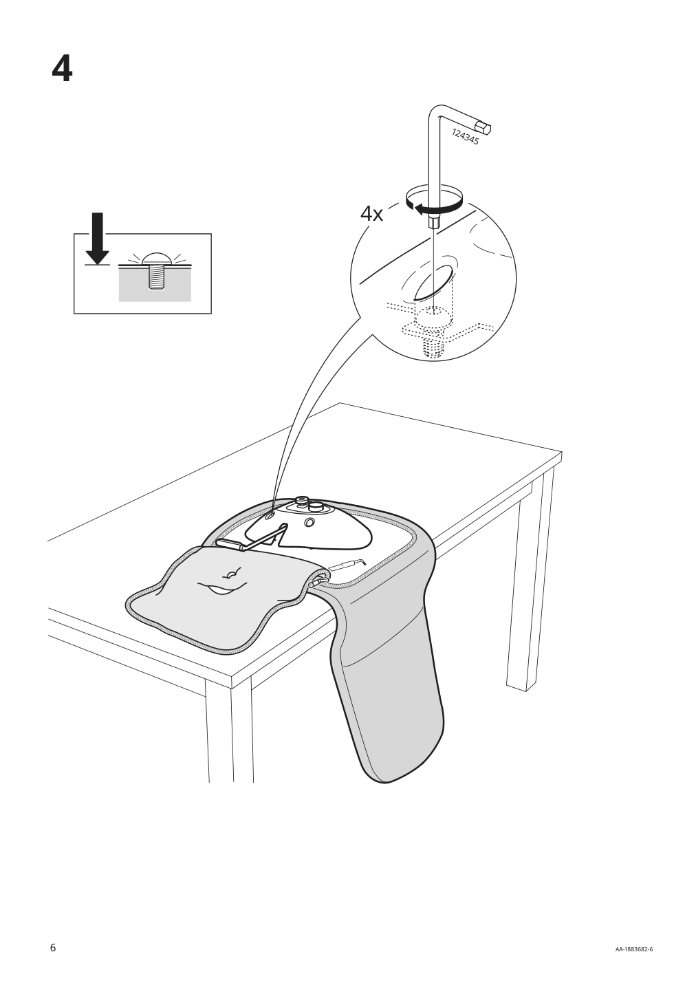 Assembly instructions for IKEA Langfjaell star base with 4 legs black | Page 6 - IKEA LÅNGFJÄLL conference chair 591.749.65