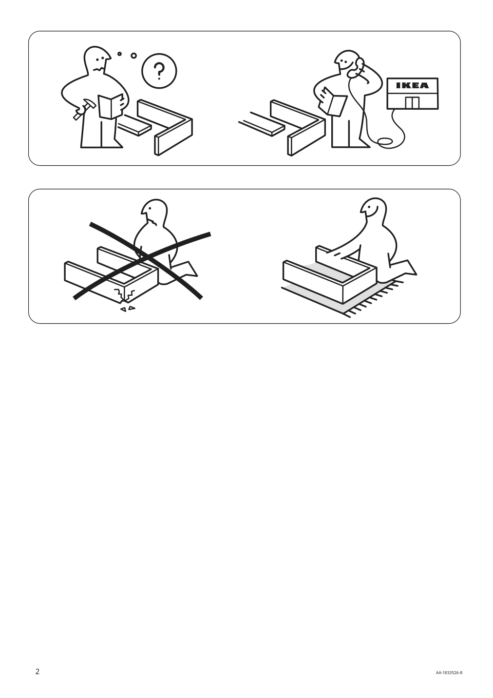 Assembly instructions for IKEA Langfjaell star base with 5 legs and casters black | Page 2 - IKEA ALEX/LÅNGFJÄLL / KALLAX desk and storage combination 094.367.57