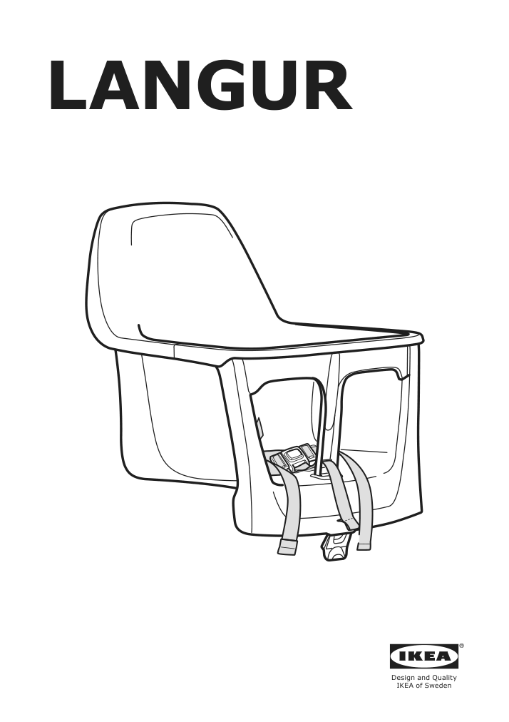 Assembly instructions for IKEA Langur seat shell for highchair white | Page 1 - IKEA LANGUR high chair with tray 492.525.53