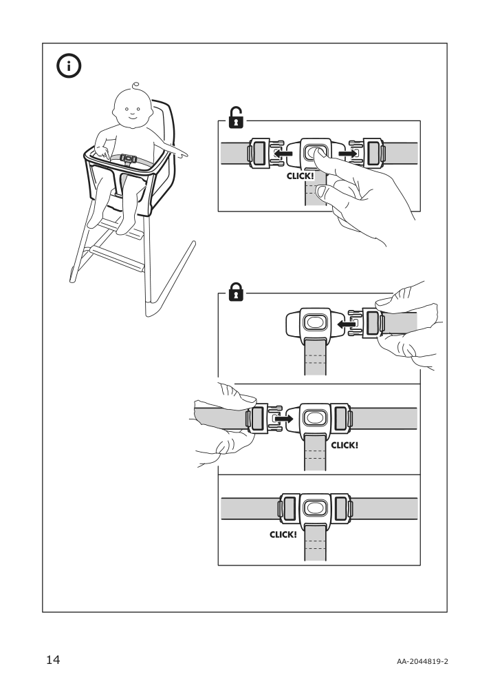 Assembly instructions for IKEA Langur seat shell for highchair white | Page 14 - IKEA LANGUR high chair with tray 492.525.53