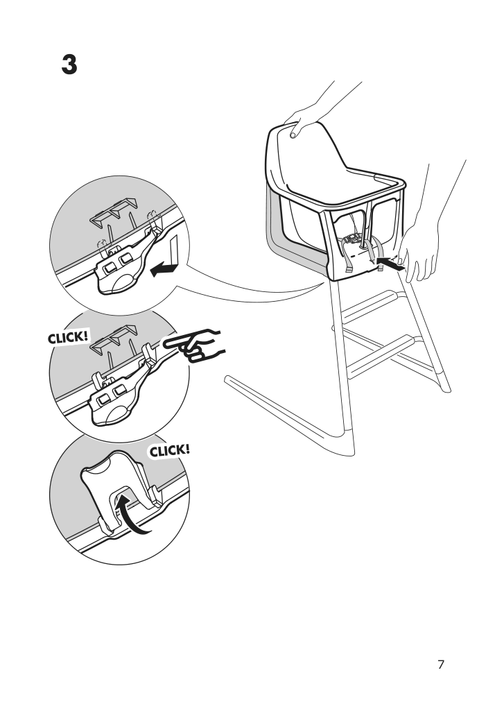 Assembly instructions for IKEA Langur seat shell for highchair white | Page 7 - IKEA LANGUR seat shell for highchair 103.308.11