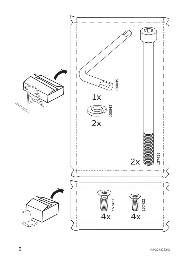 Assembly instructions for IKEA Langur seat shell for junior chair white | Page 2 - IKEA LANGUR seat shell for junior chair 903.308.12