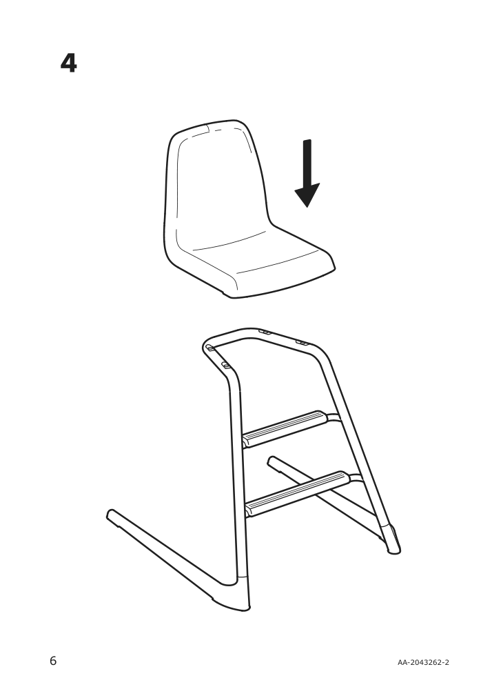 Assembly instructions for IKEA Langur seat shell for junior chair white | Page 6 - IKEA LANGUR junior chair 192.526.15