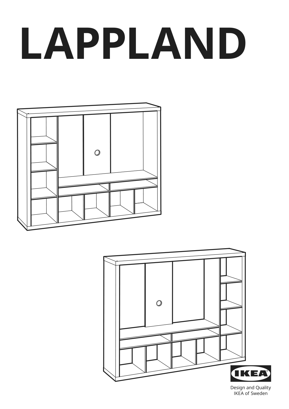 Assembly instructions for IKEA Lappland tv storage unit black brown | Page 1 - IKEA LAPPLAND TV storage unit 305.662.33