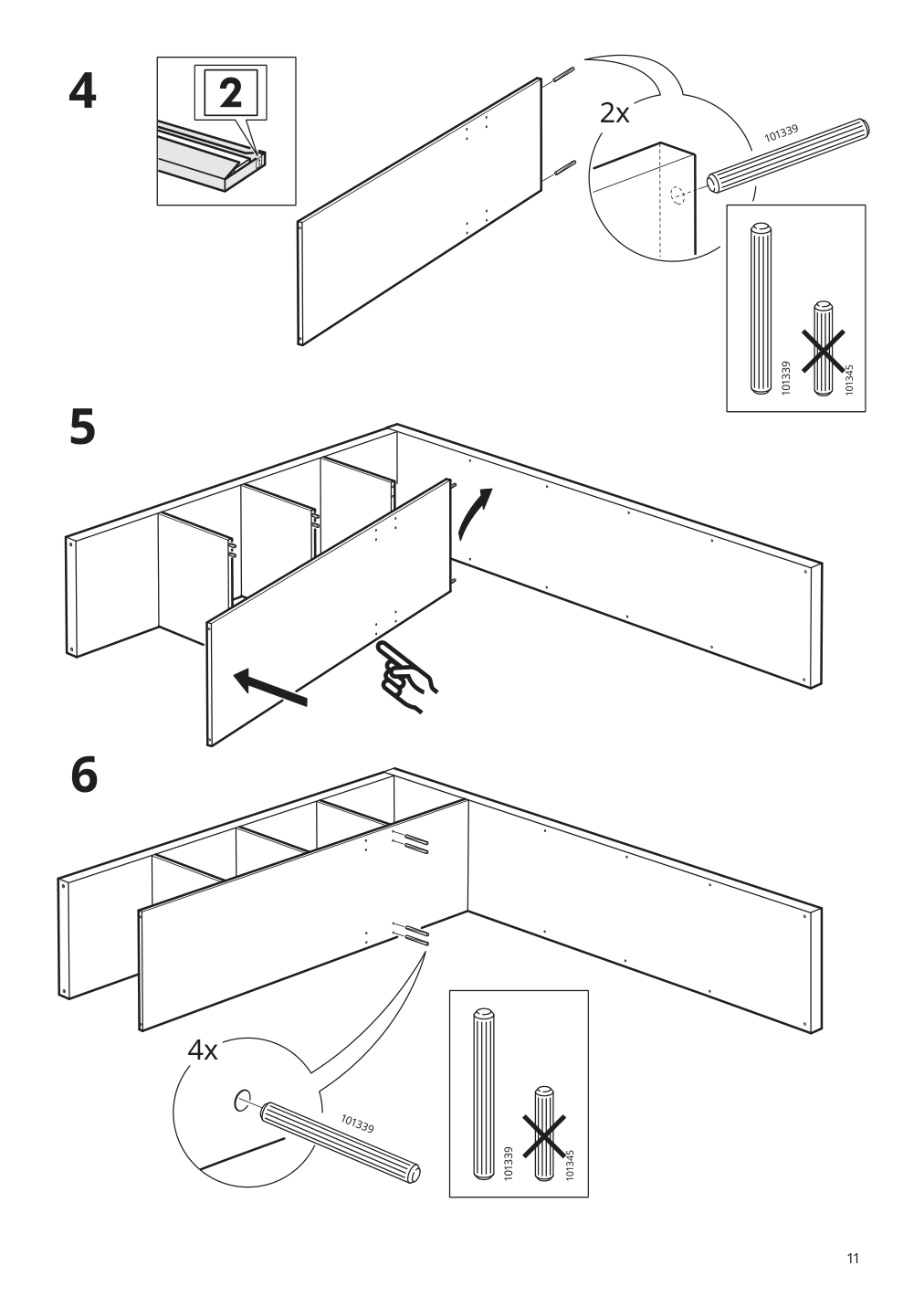 Assembly instructions for IKEA Lappland tv storage unit black brown | Page 11 - IKEA LAPPLAND TV storage unit 305.662.33