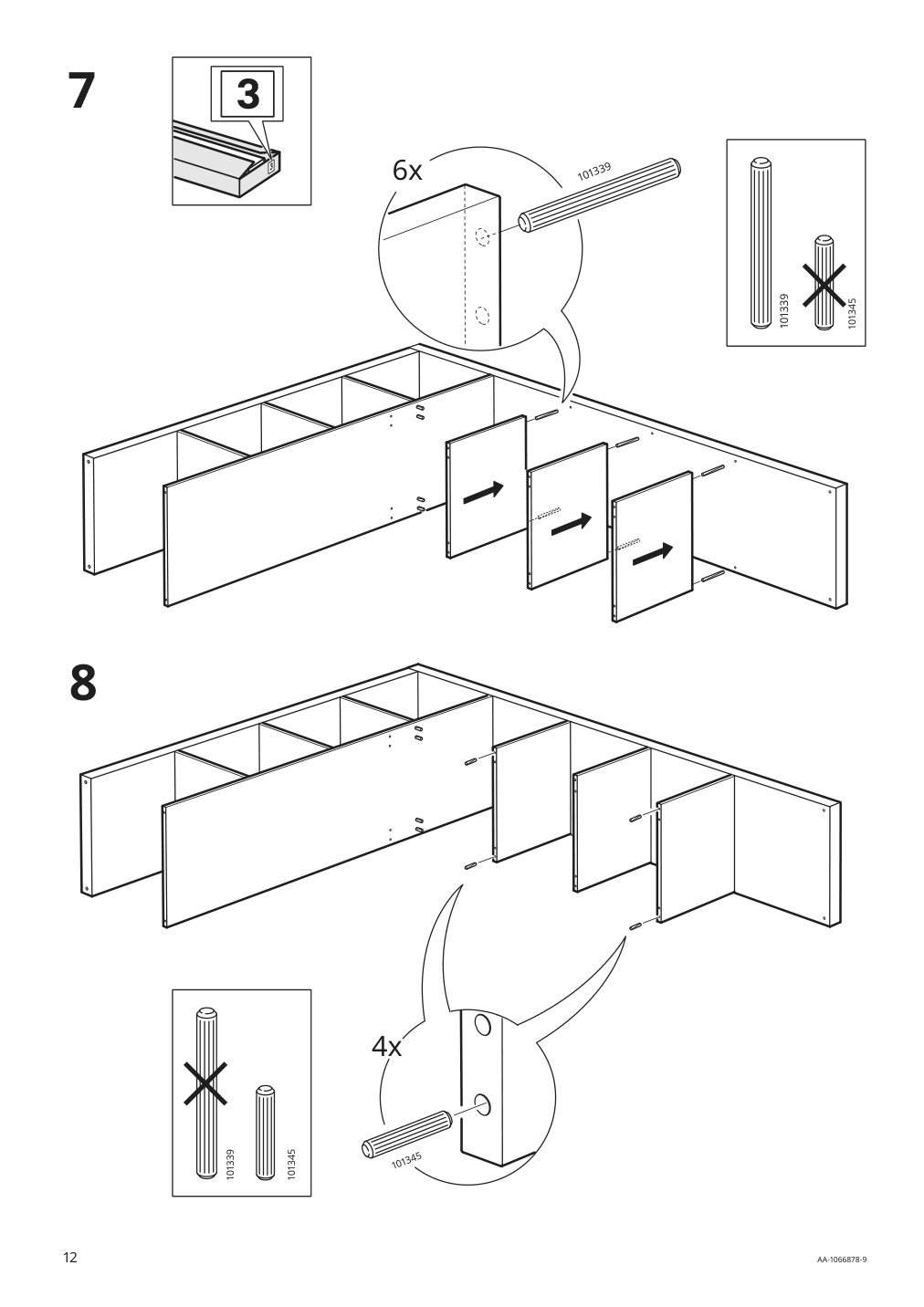 Assembly instructions for IKEA Lappland tv storage unit black brown | Page 12 - IKEA LAPPLAND TV storage unit 305.662.33