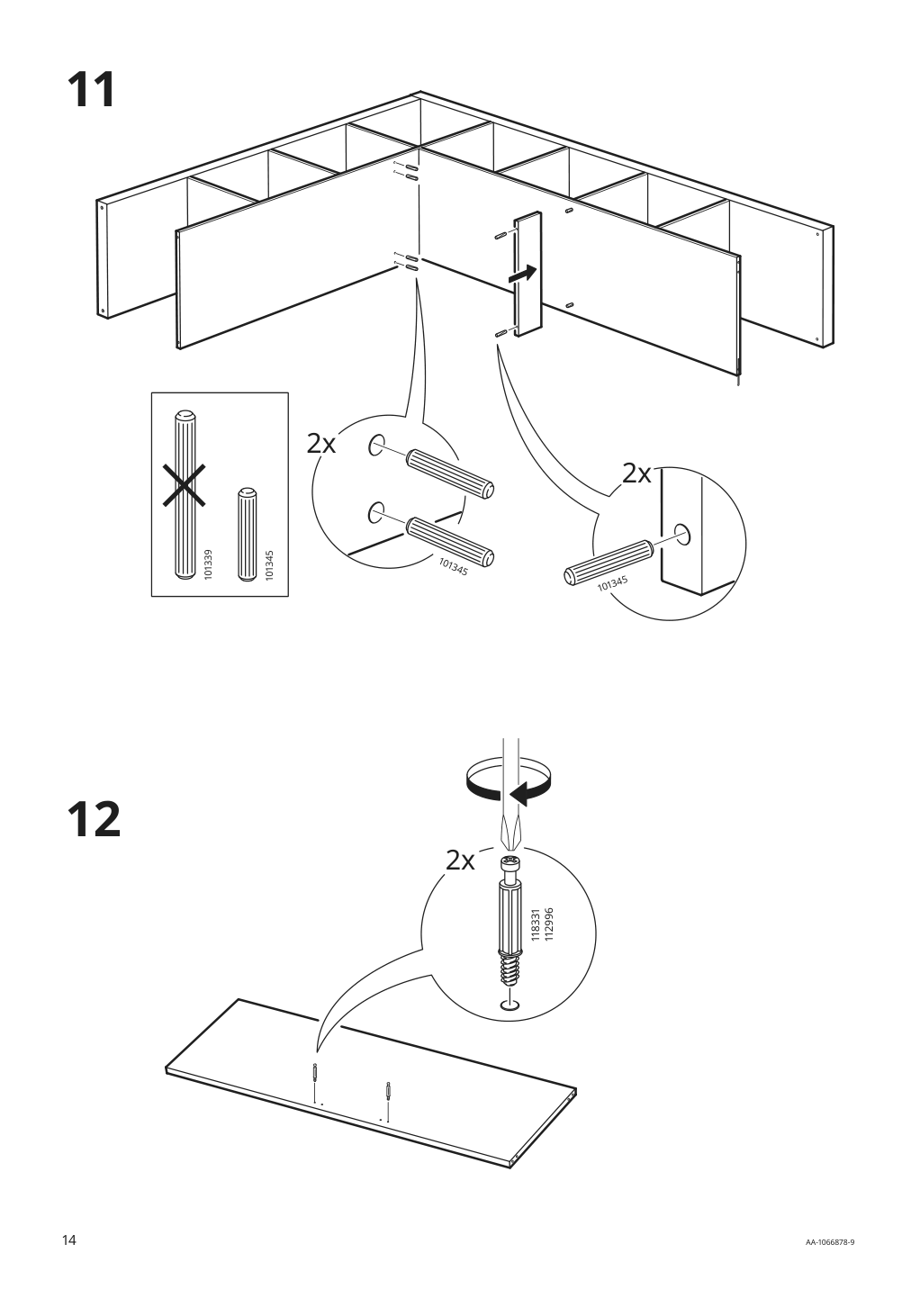 Assembly instructions for IKEA Lappland tv storage unit black brown | Page 14 - IKEA LAPPLAND TV storage unit 305.662.33