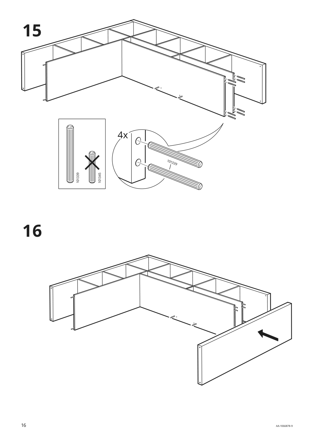 Assembly instructions for IKEA Lappland tv storage unit black brown | Page 16 - IKEA LAPPLAND TV storage unit 305.662.33