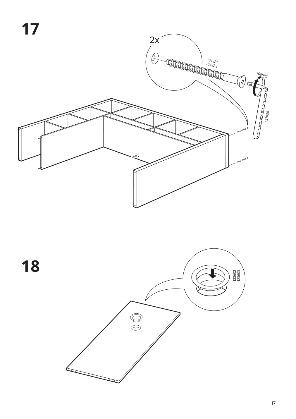 Assembly instructions for IKEA Lappland tv storage unit black brown | Page 17 - IKEA LAPPLAND TV storage unit 305.662.33