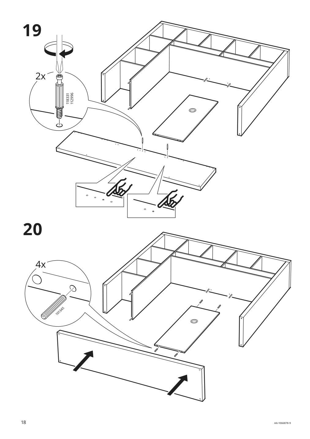 Assembly instructions for IKEA Lappland tv storage unit black brown | Page 18 - IKEA LAPPLAND TV storage unit 305.662.33