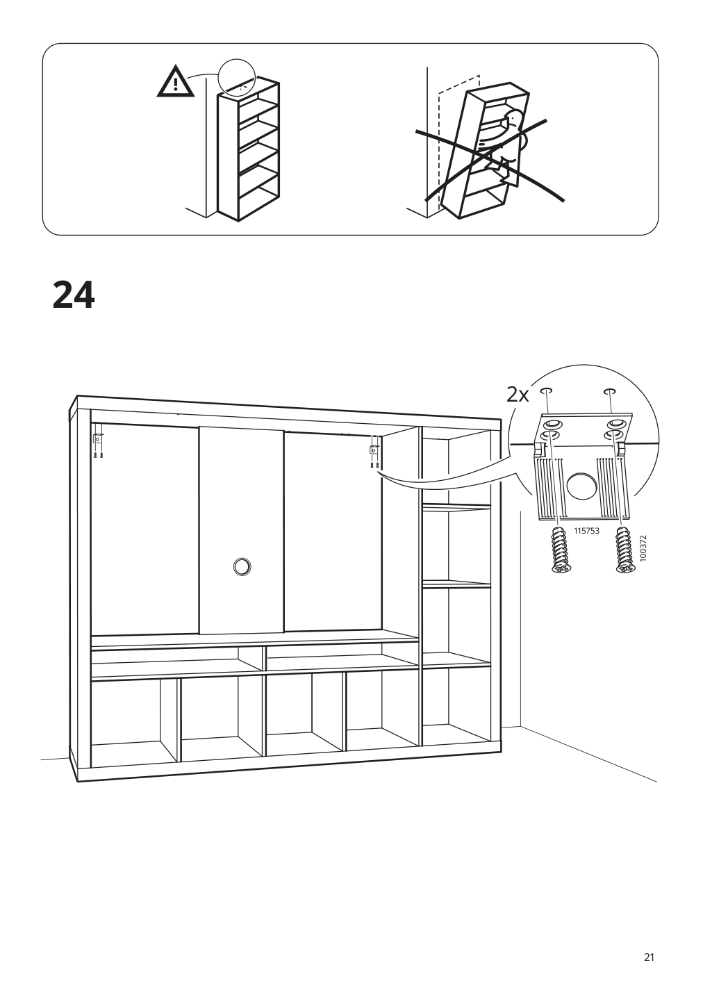 Assembly instructions for IKEA Lappland tv storage unit black brown | Page 21 - IKEA LAPPLAND TV storage unit 305.662.33