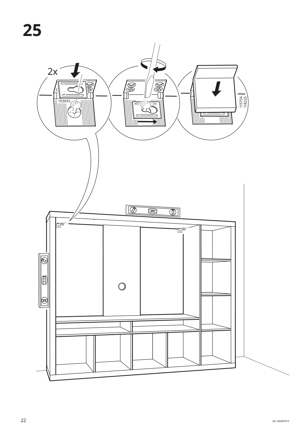 Assembly instructions for IKEA Lappland tv storage unit black brown | Page 22 - IKEA LAPPLAND TV storage unit 305.662.33