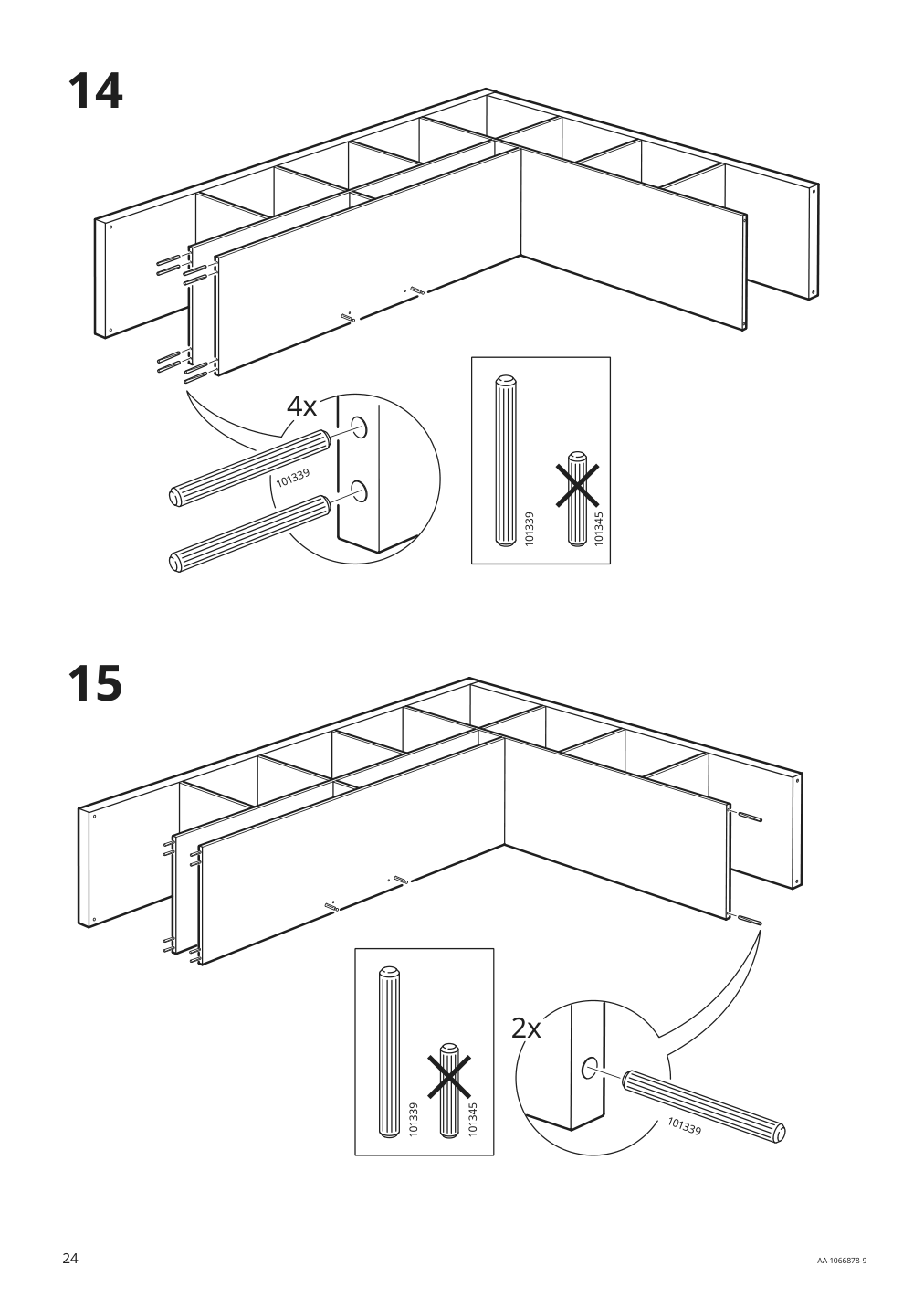 Assembly instructions for IKEA Lappland tv storage unit black brown | Page 24 - IKEA LAPPLAND TV storage unit 305.662.33