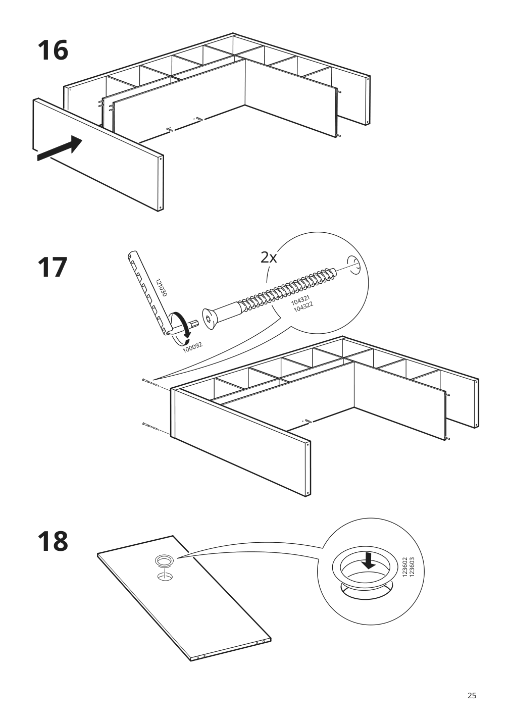 Assembly instructions for IKEA Lappland tv storage unit black brown | Page 25 - IKEA LAPPLAND TV storage unit 305.662.33