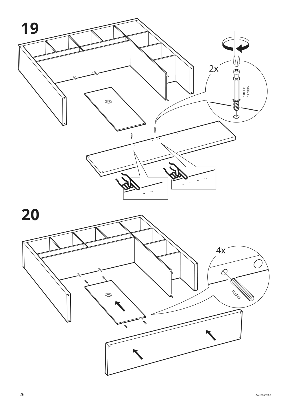 Assembly instructions for IKEA Lappland tv storage unit black brown | Page 26 - IKEA LAPPLAND TV storage unit 305.662.33