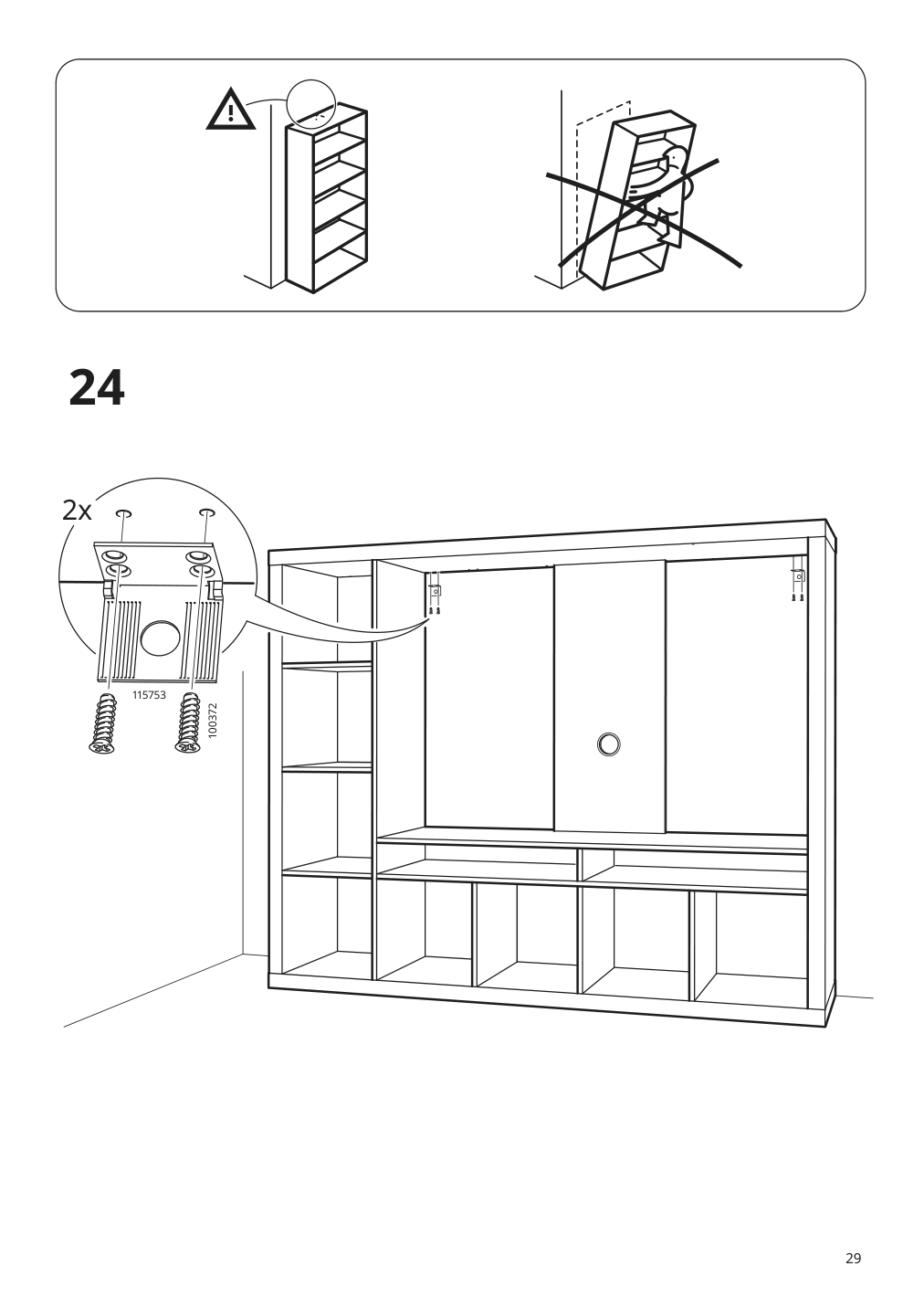 Assembly instructions for IKEA Lappland tv storage unit black brown | Page 29 - IKEA LAPPLAND TV storage unit 305.662.33