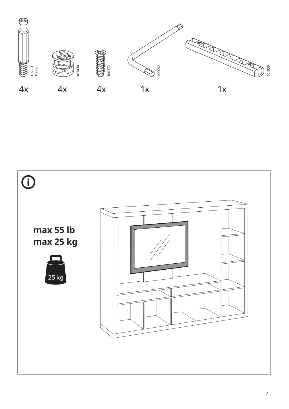 Assembly instructions for IKEA Lappland tv storage unit black brown | Page 7 - IKEA LAPPLAND TV storage unit 305.662.33