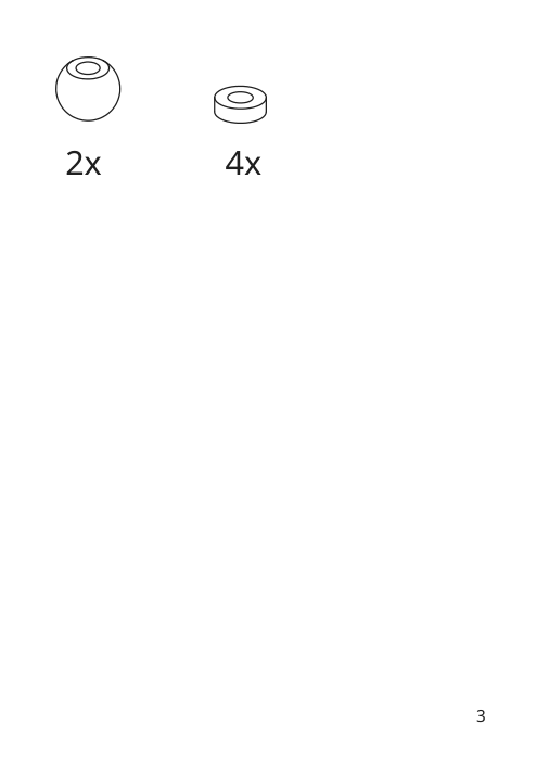 Assembly instructions for IKEA Lassbyn table mirror silver color | Page 3 - IKEA LASSBYN table mirror 405.163.13