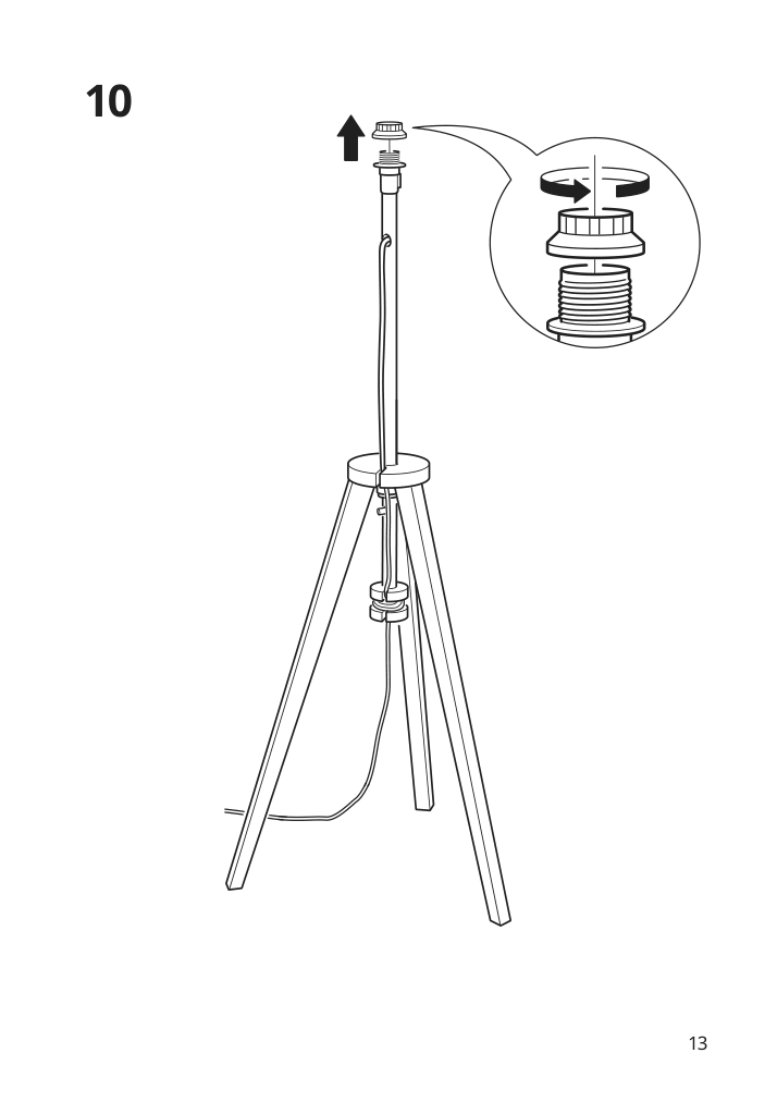 Assembly instructions for IKEA Lauters floor lamp brown ash white | Page 13 - IKEA LAUTERS floor lamp 804.050.73