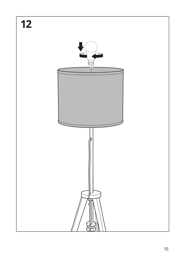 Assembly instructions for IKEA Lauters floor lamp brown ash white | Page 15 - IKEA LAUTERS floor lamp 804.050.73