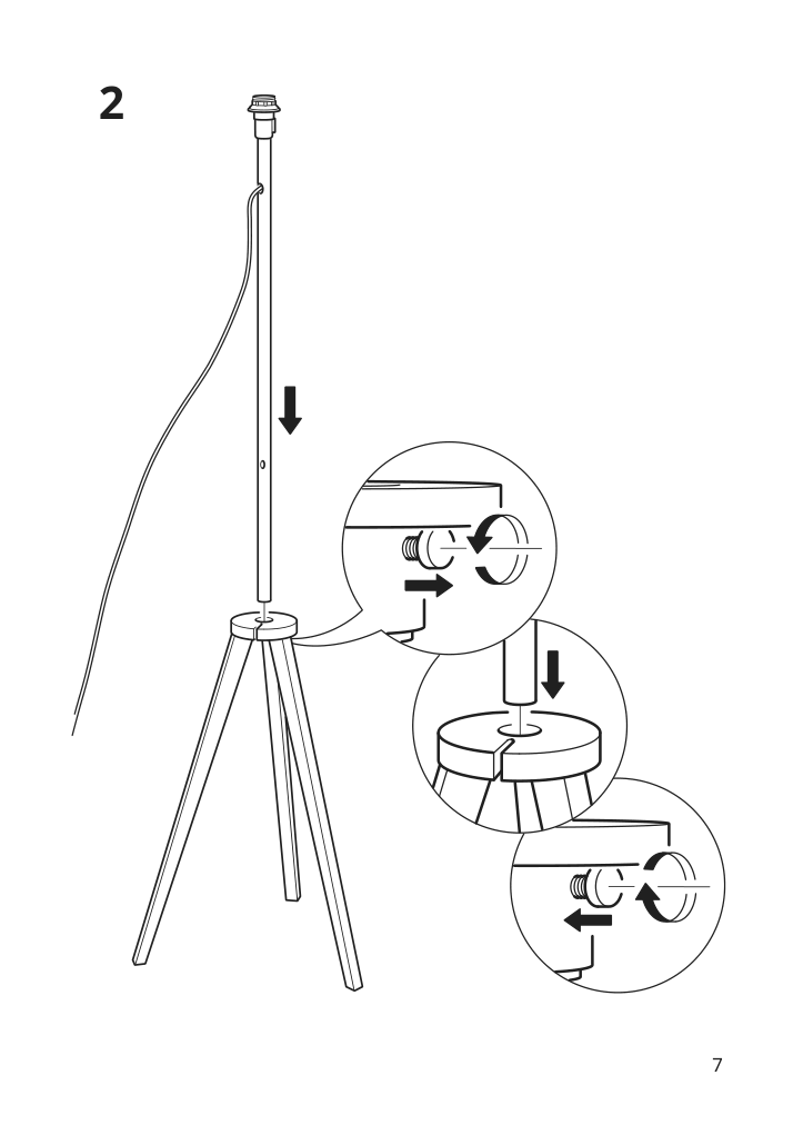 Assembly instructions for IKEA Lauters floor lamp brown ash white | Page 7 - IKEA LAUTERS floor lamp 804.050.73