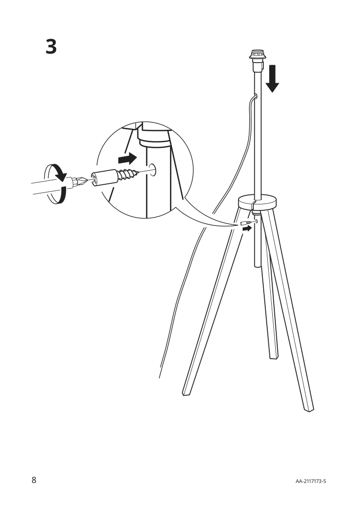 Assembly instructions for IKEA Lauters floor lamp brown ash white | Page 8 - IKEA LAUTERS floor lamp 804.050.73