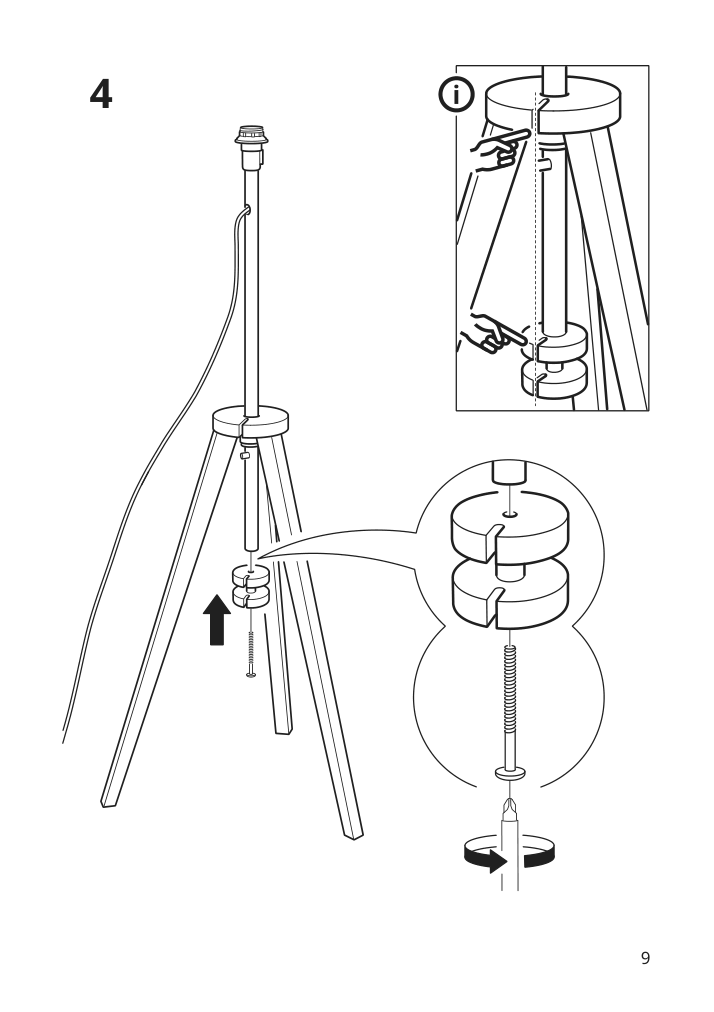 Assembly instructions for IKEA Lauters floor lamp brown ash white | Page 9 - IKEA LAUTERS floor lamp 804.050.73