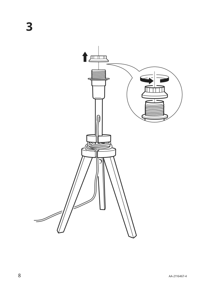 Assembly instructions for IKEA Lauters table lamp ash white | Page 8 - IKEA LAUTERS table lamp 504.048.95