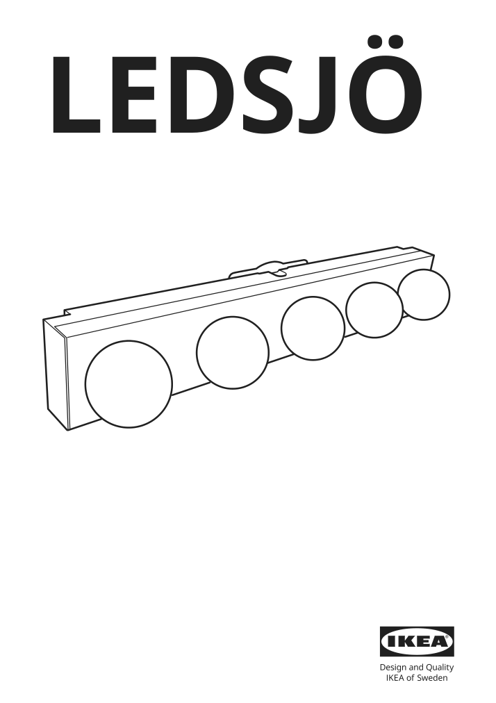 Assembly instructions for IKEA Ledsjoe led wall lamp stainless steel | Page 1 - IKEA LEDSJÖ LED wall lamp 403.597.61