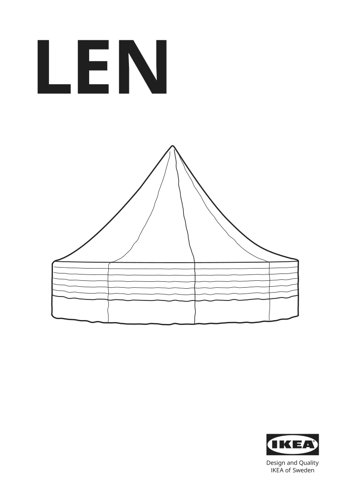 Assembly instructions for IKEA Len bed canopy white | Page 1 - IKEA LEN bed canopy 804.649.01