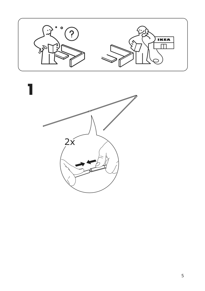 Assembly instructions for IKEA Len bed canopy white | Page 5 - IKEA LEN bed canopy 804.649.01