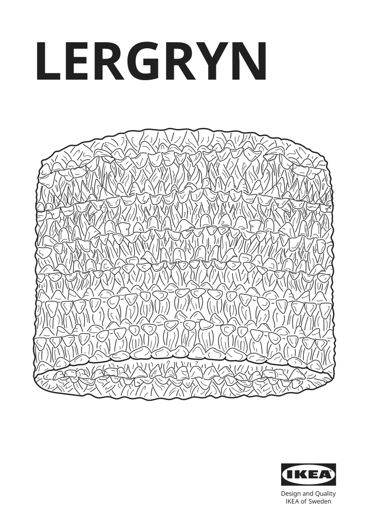 Assembly instructions for IKEA Lergryn lamp shade knitted beige handmade | Page 1 - IKEA LERGRYN / SKAFTET floor lamp base, arched 794.281.84