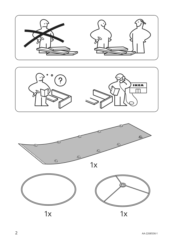 Assembly instructions for IKEA Lergryn lamp shade knitted beige handmade | Page 2 - IKEA LERGRYN / SKAFTET floor lamp base, arched 794.281.84