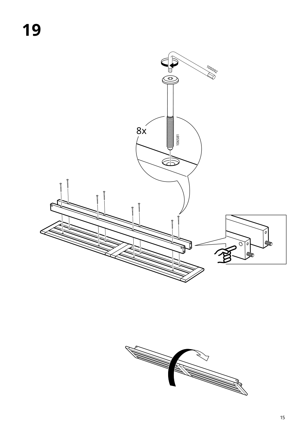 Assembly instructions for IKEA Lerholmen picnic table acacia outdoor | Page 15 - IKEA LERHOLMEN picnic table 405.392.63