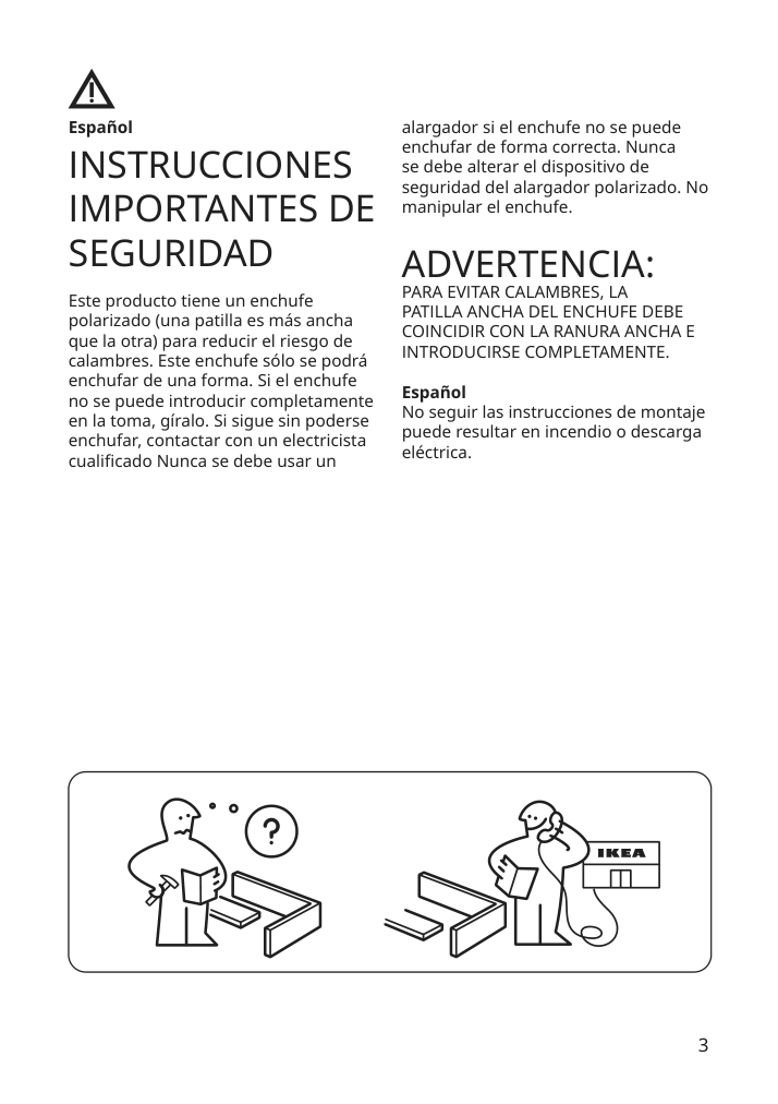 Assembly instructions for IKEA Lersta floor reading lamp aluminum chrome effect | Page 3 - IKEA LERSTA floor/reading lamp 001.106.40