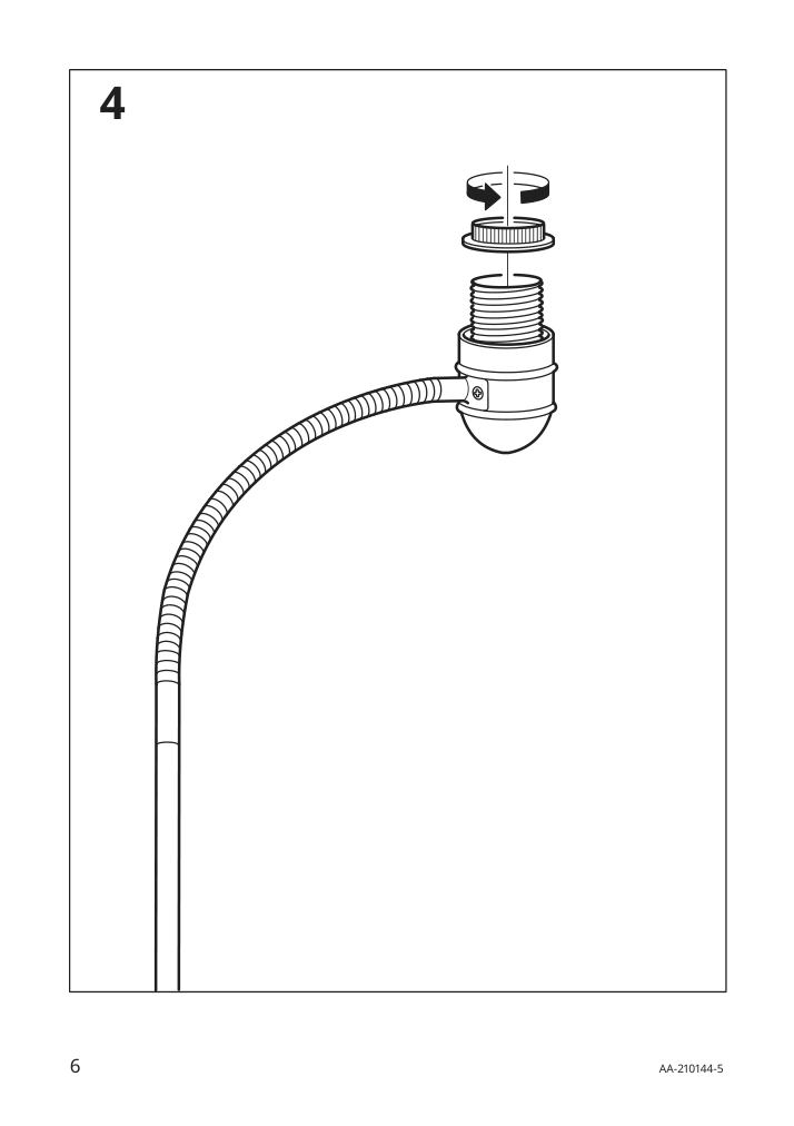 Assembly instructions for IKEA Lersta floor reading lamp aluminum chrome effect | Page 6 - IKEA LERSTA floor/reading lamp 001.106.40