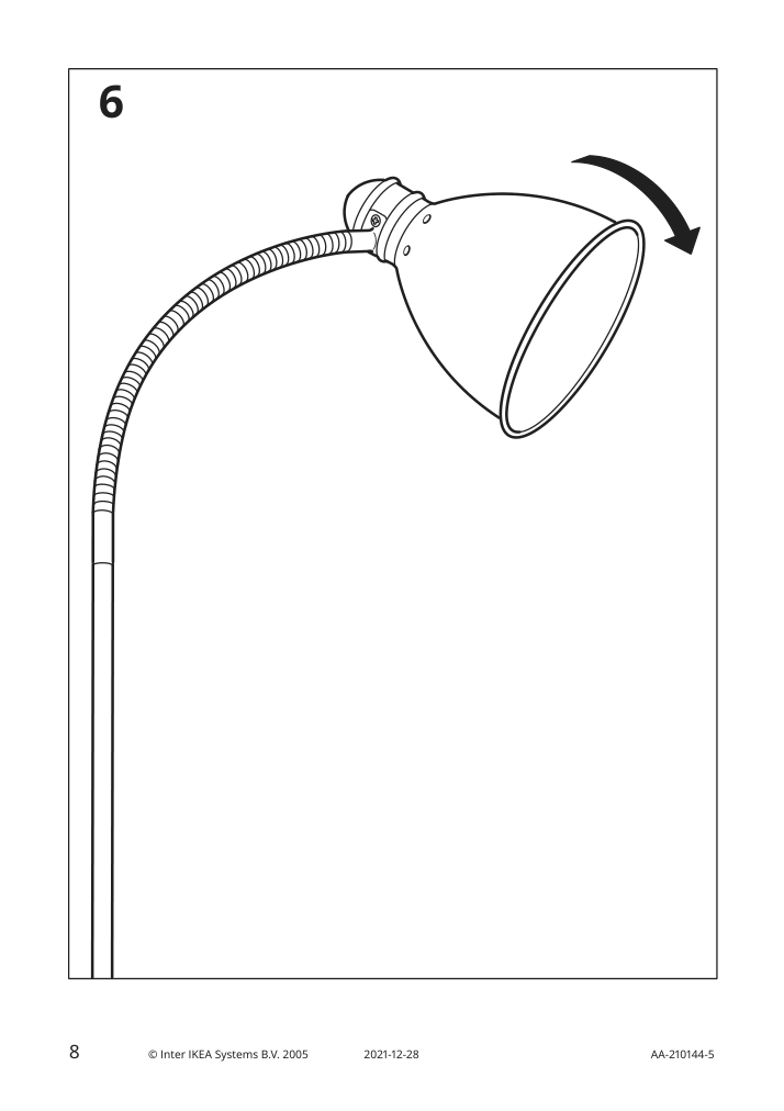 Assembly instructions for IKEA Lersta floor reading lamp aluminum chrome effect | Page 8 - IKEA LERSTA floor/reading lamp 001.106.40