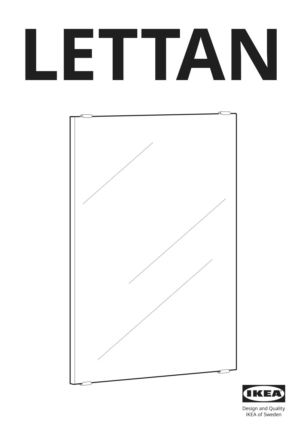 Assembly instructions for IKEA Lettan mirror | Page 1 - IKEA ENHET bathroom 694.409.02