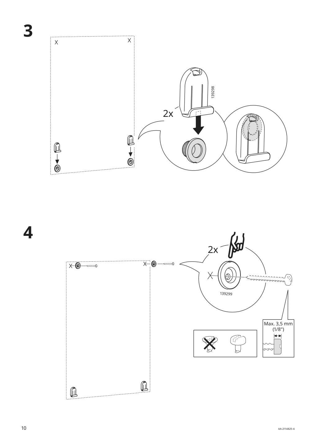 Assembly instructions for IKEA Lettan mirror | Page 10 - IKEA ENHET bathroom 594.409.07