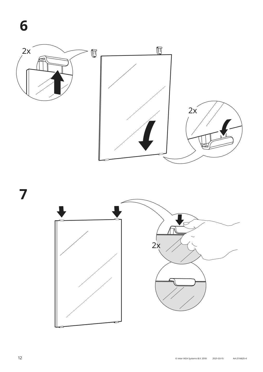 Assembly instructions for IKEA Lettan mirror | Page 12 - IKEA ENHET bathroom 694.409.02